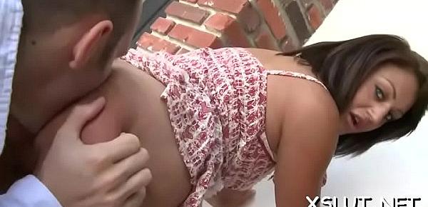  Cute girl enjoyes eating out her tight little butthole